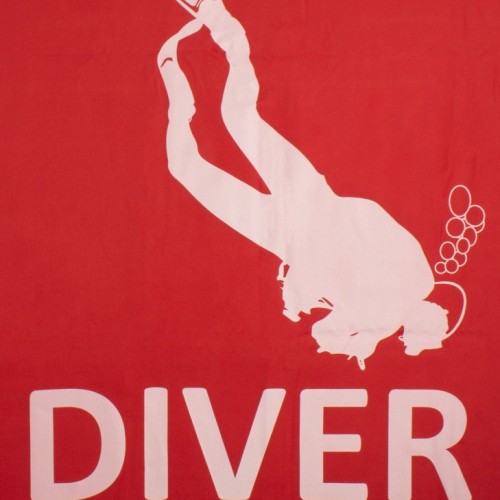 Microvezel strandhanddoek Diver - rood